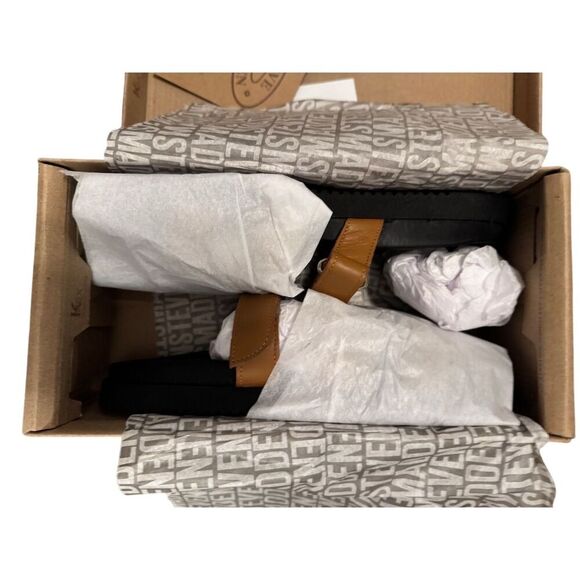 Steve Madden Women's Velcro Closure Slide Sandals Brown Size 9.5 Casual - Picture 10 of 13